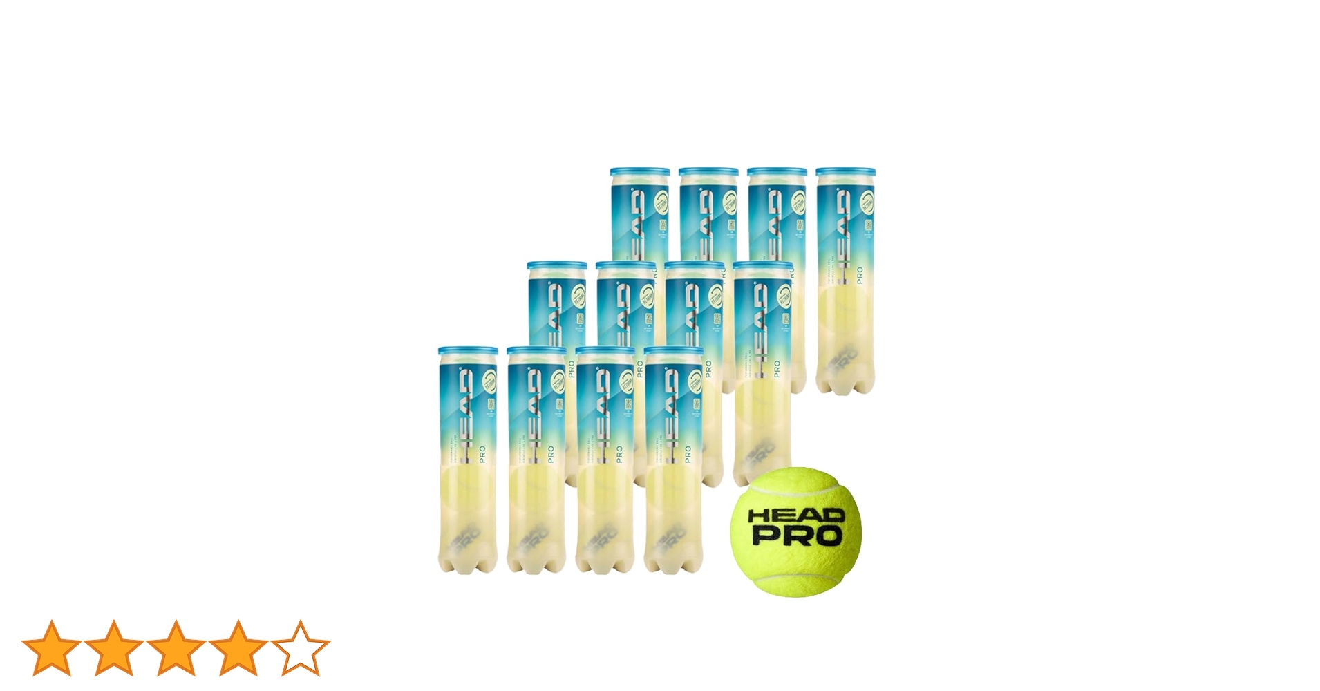 Amazon | HEAD(ヘッド) 硬式テニス ボール HEAD PRO 48球 (4球入り缶